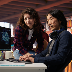 AI project discussion between colleagues